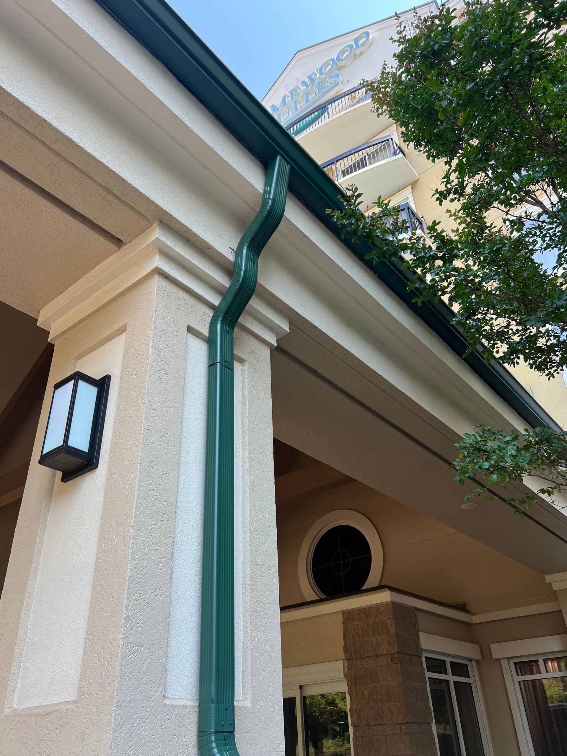 Gallery photos for 6-Inch Gutter Installation with 3x4 Downspouts at Homewood Suites: Image #3